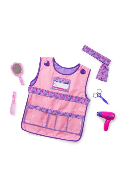 Melissa & Doug Kids Barber Cosplay Costume Hair Stylist Children Dresser Role...