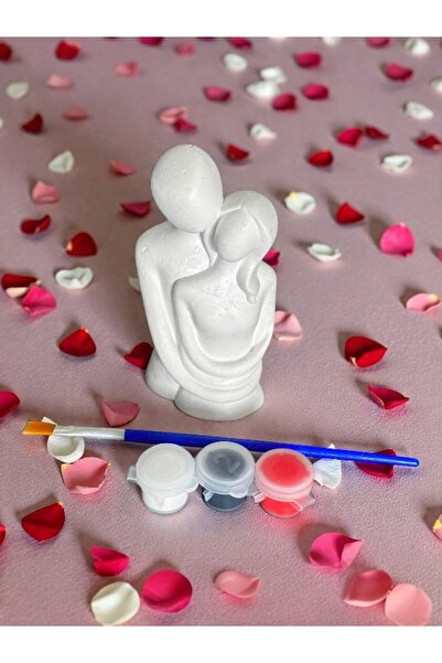 magnocandles Sevgililer günü Hediyesi Hediyelik Taş Boyama Seti 12 cm