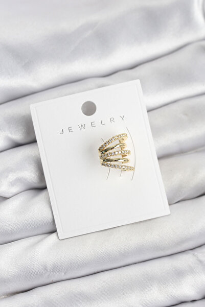 norsary Gold Color Brass Zircon Stone Cartilage Earcuff Earring