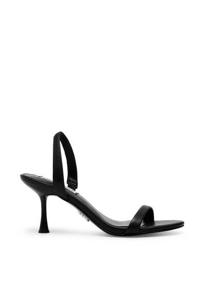 Steve Madden Elma Black Leather Women's Sandals