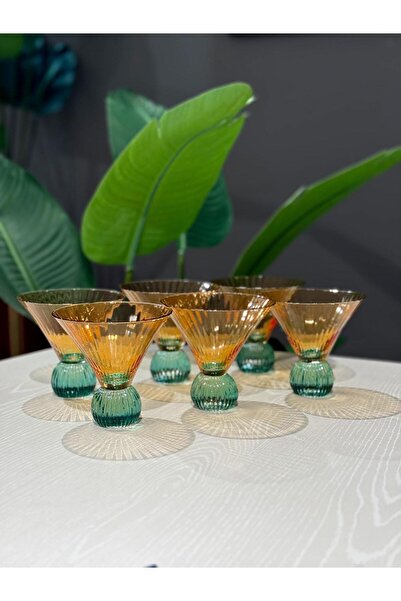 ROY KING Royking Konik Cup Bardak Bal -Yeşil Kokteyl Kase Su Bardağı YV-497