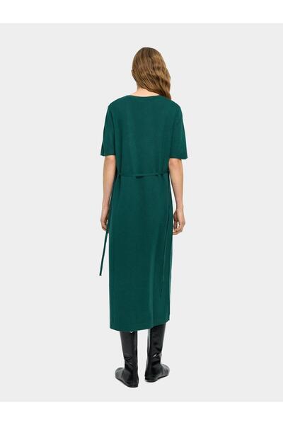 PARFOIS Askılı Midi Örme Elbise