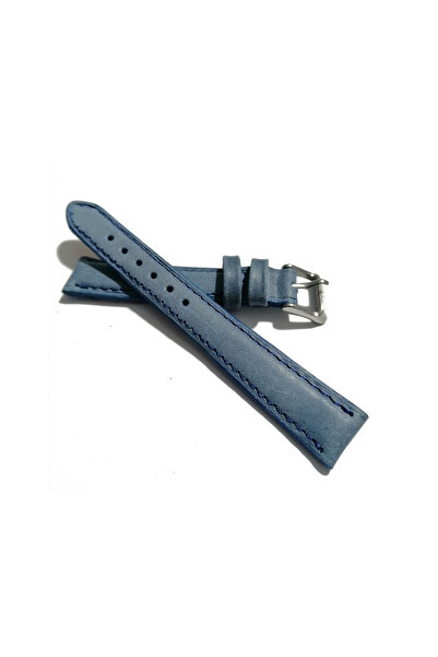 FADO Genuine Leather Watch Band Compatible with Every Hour Blue 16 mm (411)