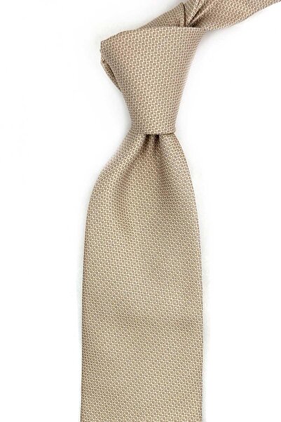 Kravatkolik ربطة عنق من الحرير الإيطالي بنمط منقط باللون البيج من سكوولز ستاي...
