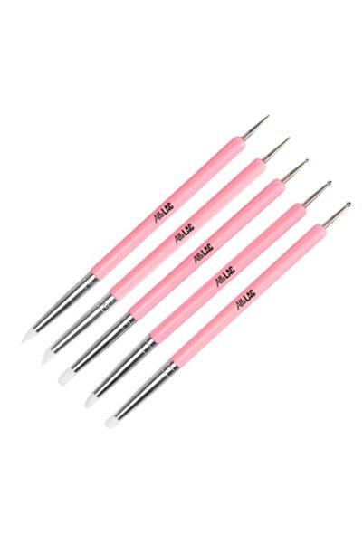 ALLELAC Σετ 5 σιλικονούχων διπλών βουρτσών