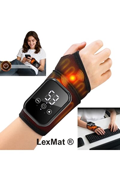 LexMat Aparat masaj pentru încheietura mâinii cu căldură și vibrații