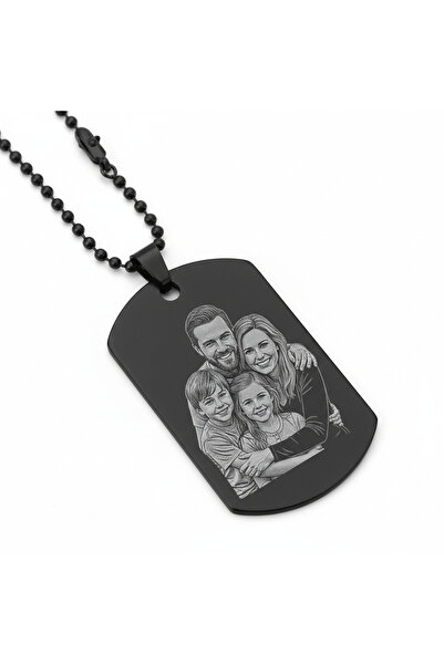 pivok Kişiselleştirilmiş Lazer Gravür Kolye: Fotoğraf, Desen veya Yazı Ekle! ...