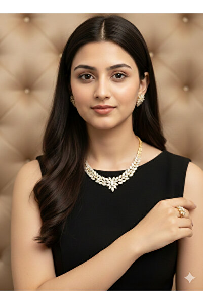 burjalmodah Jewelry set for special occasions and evenings - necklace, earrin...