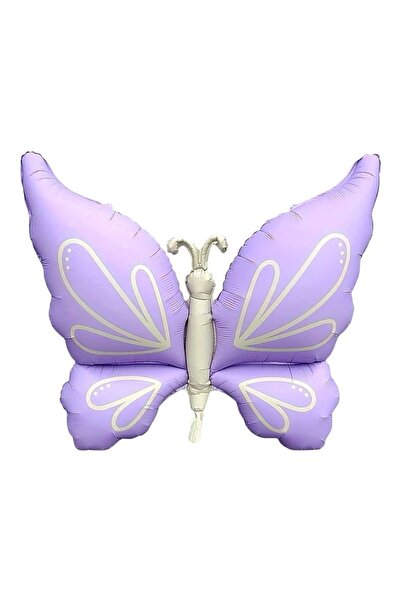 parti sürprizi Retro Purple Large Butterfly Foil Balloon 1 Piece