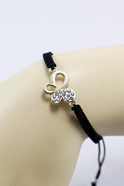 biuti Metal Silver Color Stone Butterfly Adjustable Lift Bracelet