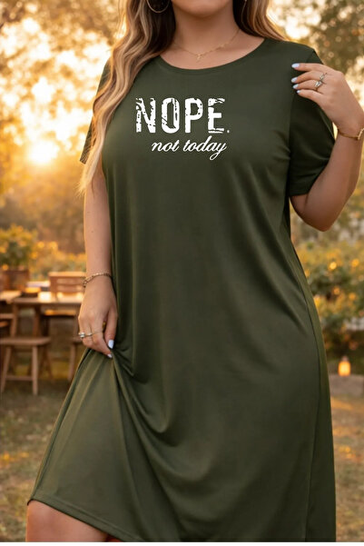 valeriae Γυναικείο κοντομάνικο μπλουζάκι με λαιμόκοψη σε μεγάλο μέγεθος Νυχτικό