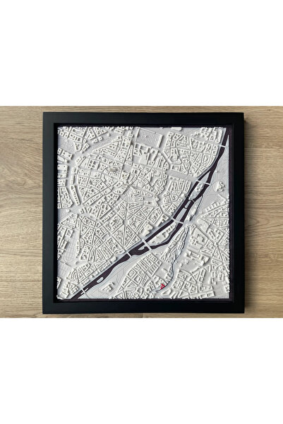 3D Layer Store 3D Dekoratif Münih Şehir Tablosu