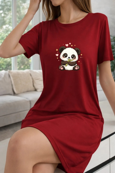 Pink Sky Rochie tricou cu mânecă scurtă pentru femei de mărime mare, cu decol...