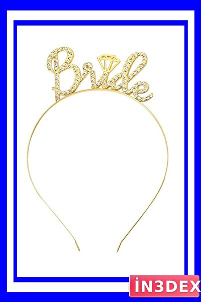 İN3DEX تاج العروس باللون الذهبي لحفلات توديع العزوبية