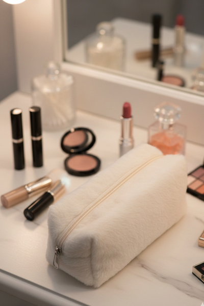 monangel Soft Plush Makeup Bag Travel/Cosmetic Organizer Bag