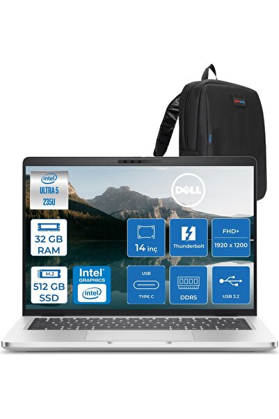 Dell Pro 14 Plus Ultra 5-235U Vpro 32GB 512GB SSD Grapichs 14" Fhd+ 60Hz FDOS...