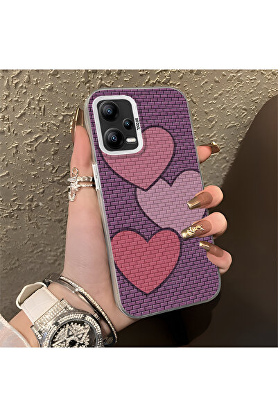 Hontinga حافظة هاتف من السيليكون ذات حافة صلبة ومضادة للسقوط ونمط قلب متوافقة...