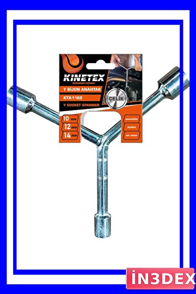 İN3DEX 10mm 12mm 14mm Steel Y Lug Nut Wrench Motorcycle Repair Tool