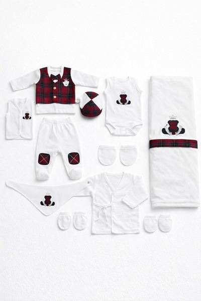 VERONA TARZ طقم خروج من المستشفى للأطفال الأولاد، مكون من 10 قطع، قبعة وقبعة ...