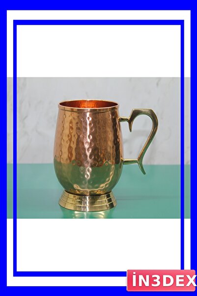 İN3DEX Durable Brass Material Mug Cup 12X12 cm