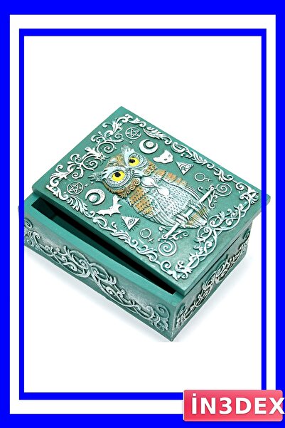 İN3DEX Embossed Owl Figured Storage Box Decorative Object