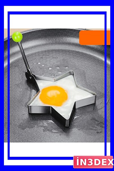 İN3DEX Star Shaped Omelette and Crepe Cooking Mold Metal