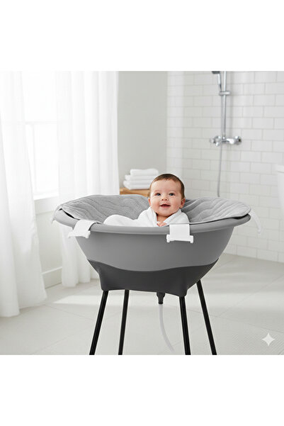 Babyjem Elegant Ayaklı Bebek Banyo Küvet & Filesi