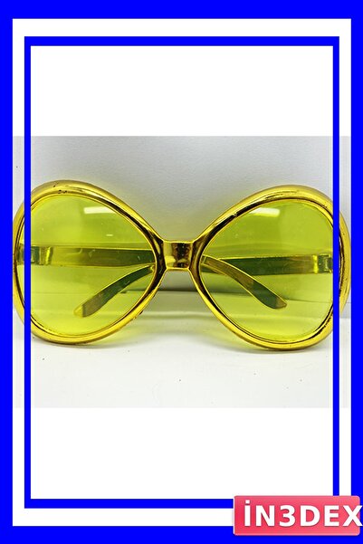 İN3DEX Retro Parti Aksesuarı 80'ler ve 90'lar Temalı Gözlük 7x16 cm