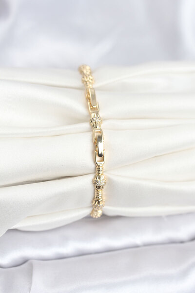 BSRE Brass Vip Series Women's Bracelet with Pointed Figure and Zircon Stones ...