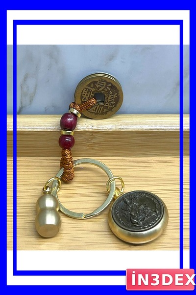 İN3DEX Feng Shui Symbol Metal Detailed Keychain 8cm
