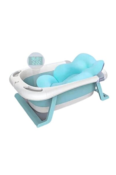 ARTC Foldable Baby Bathtub with Thermometer and Pillow