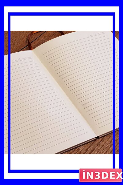 İN3DEX دفتر ملاحظات بغلاف جلدي بنمط سمك السلمون 192 صفحة