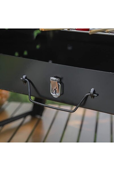 Generic Folding Campfire Grill Portable and foldable, easy to carry, with grill fork + shovel