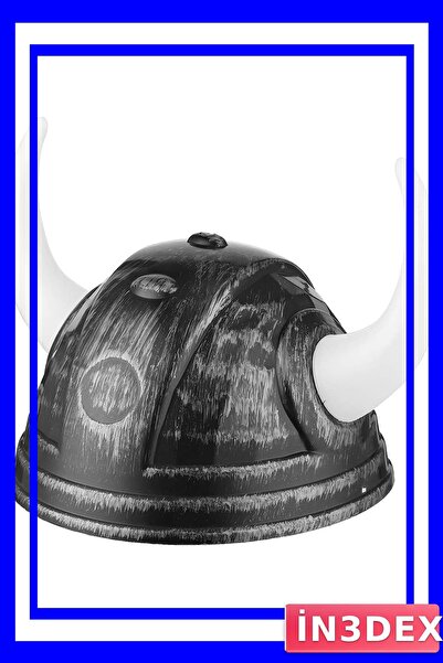 İN3DEX إكسسوار زي حفلات بتصميم الفايكنج باللون الفضي