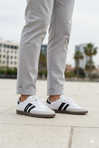 Slazenger حذاء رياضي كاجوال للرجال والنساء من INDIA I باللون الأبيض/الأسود