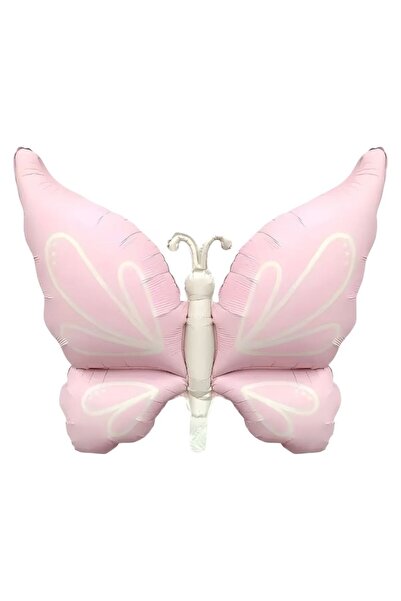 parti sürprizi Retro Pink Large Butterfly Foil Balloon 1 Piece
