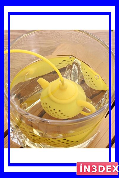 İN3DEX Silicone Tea Brewing Filter in the Shape of a Teapot