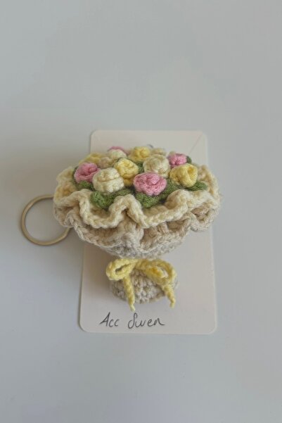 acc swen Mini buchet de flori tricotate, buchet de trandafiri (1 bucată)