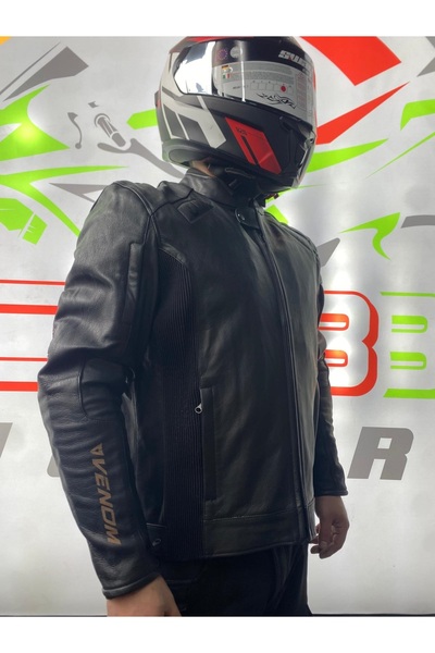 TÜMOPARSAN FİBBA Venom D2 Racing Siyah Motorcu Montu