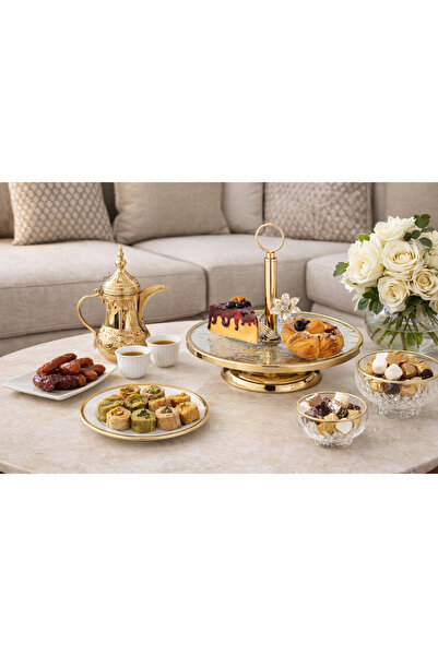 Dania 🍰✨ Metal and glass dessert and cake serving stand – 25x25 cm | Perfect...