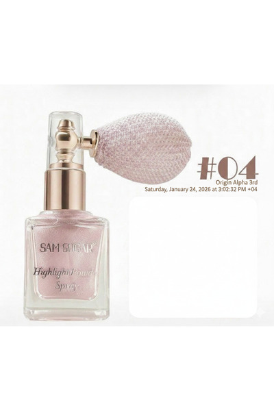 SAM SUGAR Highlighter Powder & Body Mist Set | Yüz ve Vücut Işıltısı, Glitter...