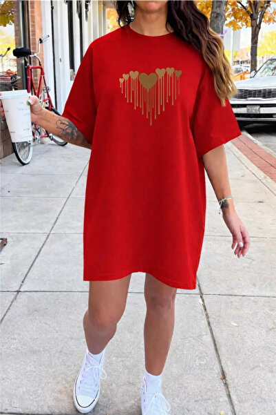 Pink Sky Rochie tricou cu mânecă scurtă pentru femei de mărime mare, cu decol...