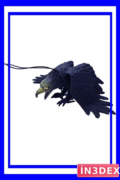 İN3DEX سلسلة مفاتيح سوداء بأشكال النسر والخفافيش من شركة Siyah Anahtarlık Jok...