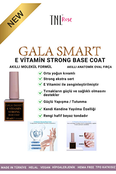 gala smart TNL Rose E Vitamin Strong Base Coat 10 Ml