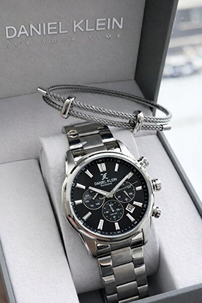 Daniel Klein Italian Design Bracelet Gift 2 Years Warranty Steel Cord Men's W...