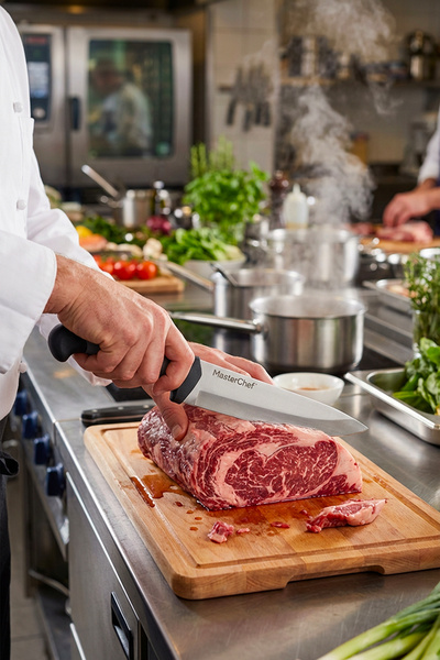 Masterchef Kasap Bıçağı Paslanmaz Çelik – Gri Siyah Ergonomik Saplı Profesyon...