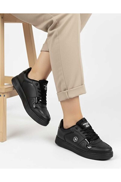 Moda Kadıköy Дамски черни маратонки с водоустойчива ултралека подметка