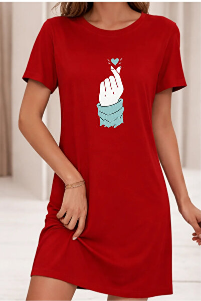 Pink Sky Rochie tricou cu mânecă scurtă pentru femei de mărime mare, cu decol...