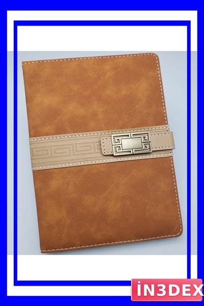 İN3DEX Undated Lined Notebook A5 Size with Thermo Leather Cover