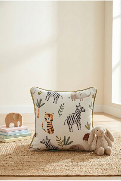 decofav Jungle Friends – Pernă pentru copii cu umplutură interioară și textur...